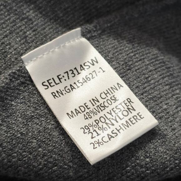 Joh Cashmere Fringe Trim Open Longline Cardigan Sweater Vest, Size XS, EUC - Picture 5 of 6